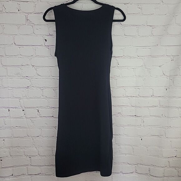 Leith  Black Knit Ruched Body-Con Tank Dress Size Medium - Picture 4 of 8